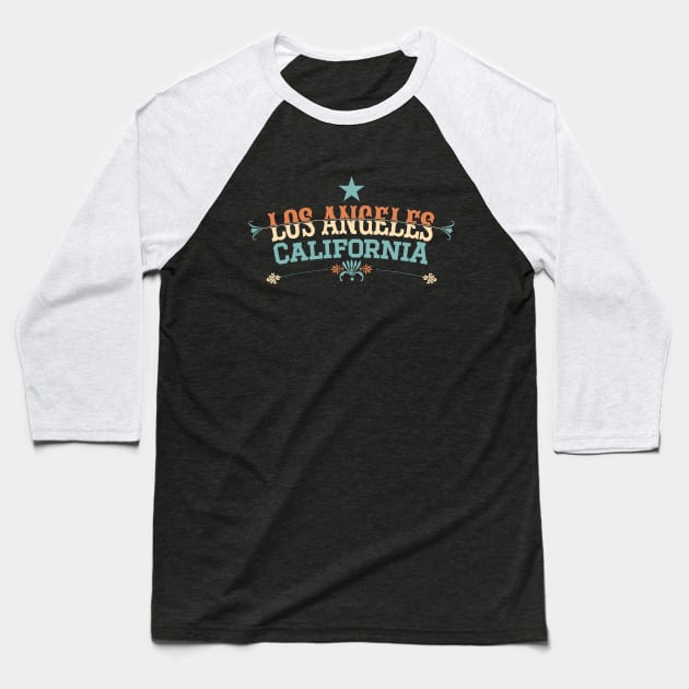 Los Angeles California Latin Style - Los Angeles California Baseball T-Shirt by Boogosh